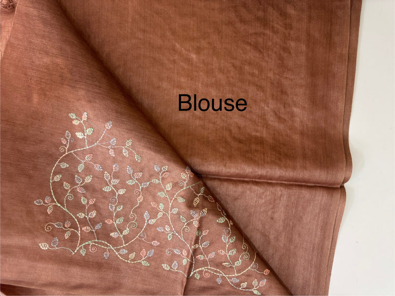 Pure desi tussar silk saree with embroidery- MTSS659 (2)