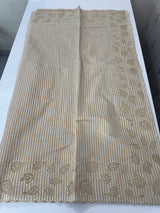 Striped Mul chanderi saree with net applique borders MSH987