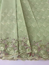 Phulkari NetKota embroidery saree - MPKS905 PistaGreen