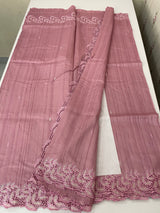 Semi tussar saree with cutwork MSHK566 OnionPink
