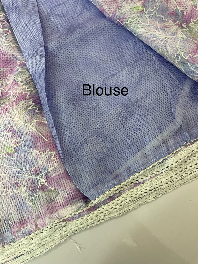 Soft kota checks saree with embroidery SVPSSR