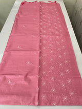 Butter silk saree with embroidery MTS569