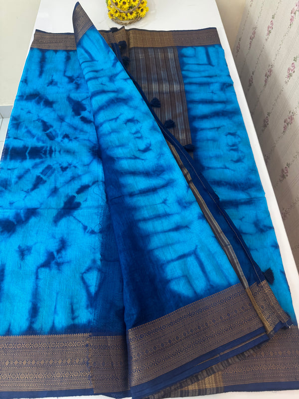Tie & Dye Jute silk sarees  MJL987
