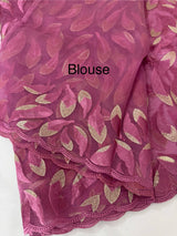 Glass organza saree with thread work- MOS351