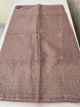 Soft kota checks saree with embroidery - MS7695 DustyMauve