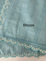 Cutwork Semi tussar saree MTSS674