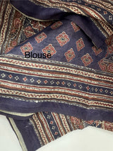 Semi Chanderi saree with hand kanta embroidery MS9899