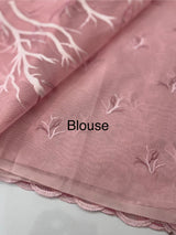 Kota silk embroidery saree  MSH125- Pink