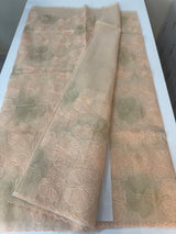 Viscose organza saree with thread work - MSH925 Peach 1