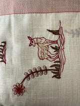 Blended tussar silk saree with embroidery- MSH490