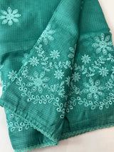 Soft kota checks saree with embroidery SVPIIY