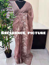 Soft kota checks saree with embroidery MSKC356