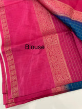 Semi silk saree with contrast borders MSS433