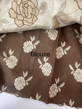 Semi tussar appliqué work saree MTS6589