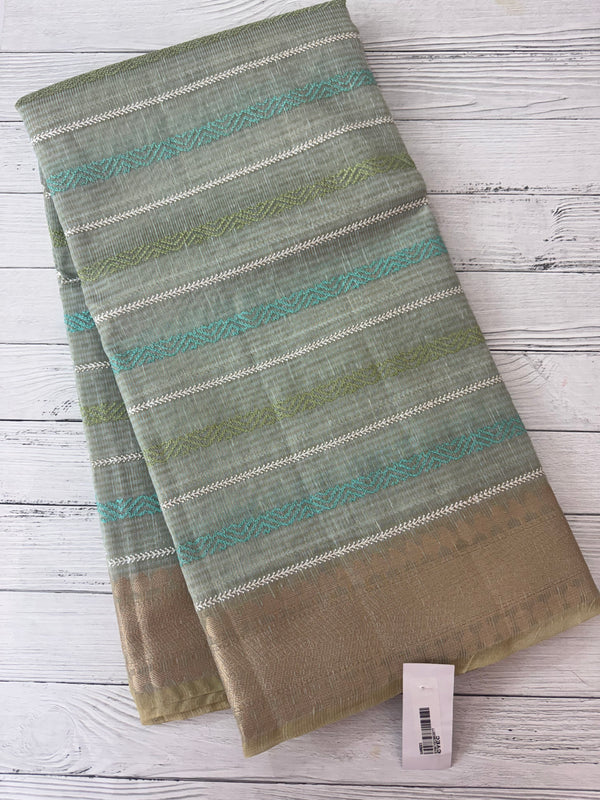 Tissue silk saree MTTS78- Blue