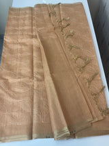 Tissue Silk embriodery saree MS49888 - Peach