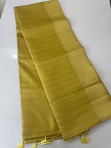 Semi silk saree with zari weaving  MSG6161 GreenmixYellow