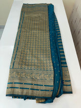 Semi banarasi Khaddi Georgette saree - MS1499 TealBlue