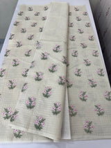Netkota embriodery saree MS1496 Warm Ivory