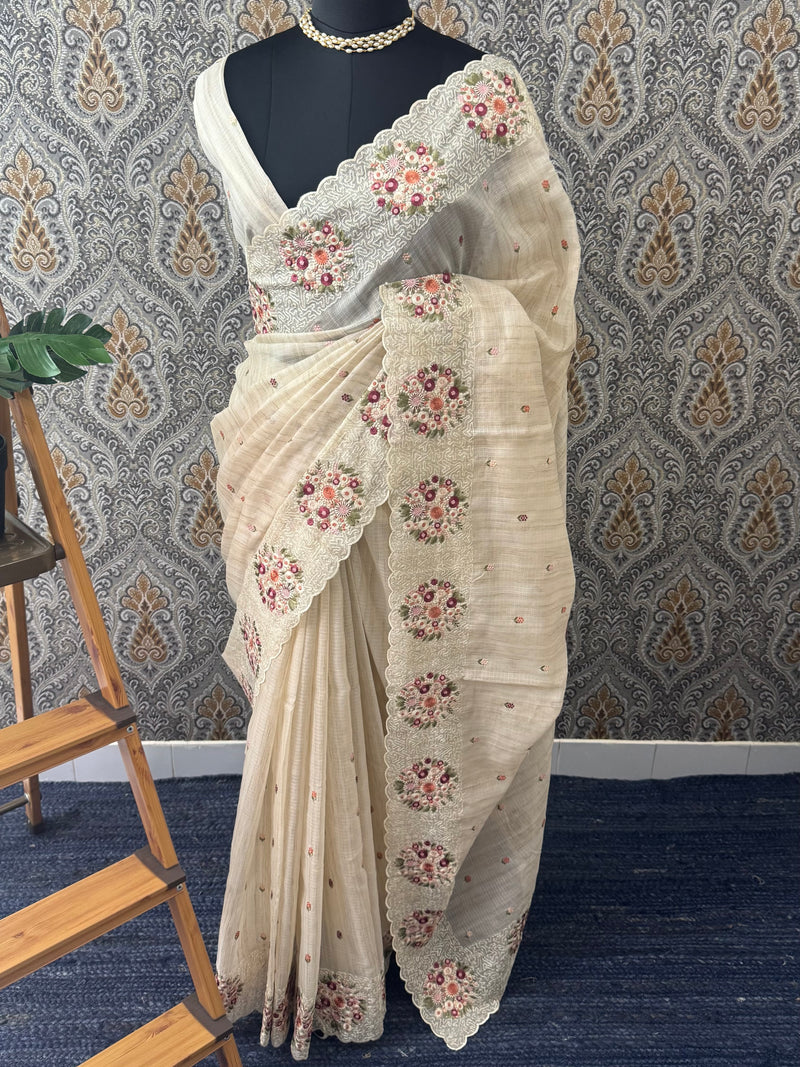 𝐏𝐑𝐄𝐁𝐎𝐎𝐊𝐈𝐍𝐆 - Soft kota silk saree with embroidery MSS678 (𝘿𝙞𝙨𝙥𝙖𝙩𝙘𝙝 𝙩𝙞𝙢𝙚 𝟏𝟎 𝙙𝙖𝙮𝙨)