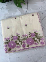 Mul chanderi embriodery saree with scalloped borders MSH176