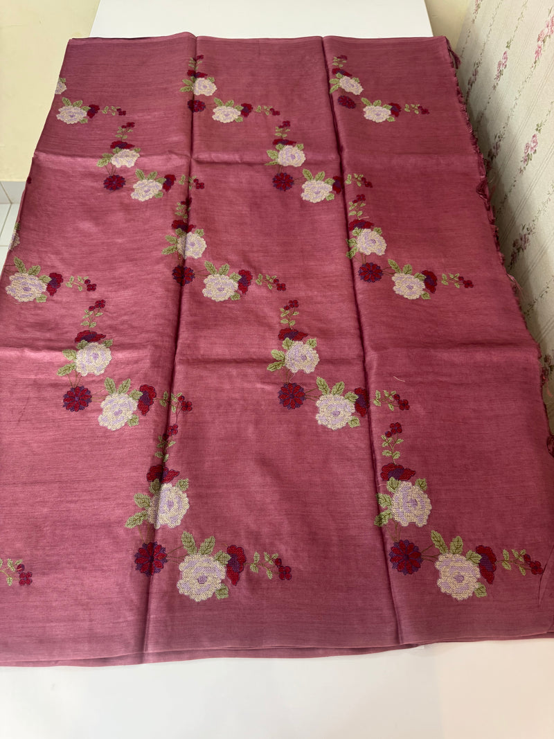 Pure desi tussar silk saree with embroidery- MTSS659 (12)