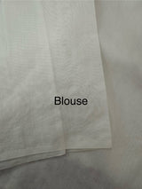 Premium Kota Moonga checks saree with embriodery borders MSH122 - White to DeepRed
