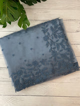 Tissue Organza saree with embriodery MS14638 DuskyBlue