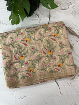 Tissue blended tussar Silk saree with embroidery MST114