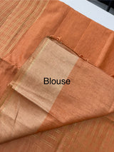 Tussar mix Semi silk saree with small zari weaving MSS8925