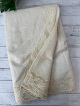 Mul chanderi saree with applique borders MSH111 Offwhite