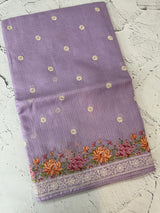 Silky kota embroidery saree MSK4333 - Lavender