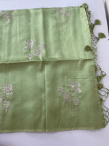 Tussar finish soft silk saree with thread embroidery MTS568