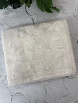 Mul chanderi cotton saree with applique work MSH655- White