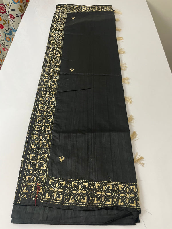 Semi tussar saree with kanta embroidery MKEE665