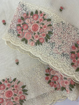 Moonga checks saree with embroidery MSH2898