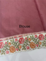 Organza saree with embroidery borders - MSH989