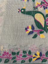 Jamdani silk Cotton Saree with peacock motifs  MSJ788 (2)