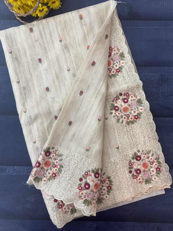 Soft kota silk saree with embroidery FBLK21
