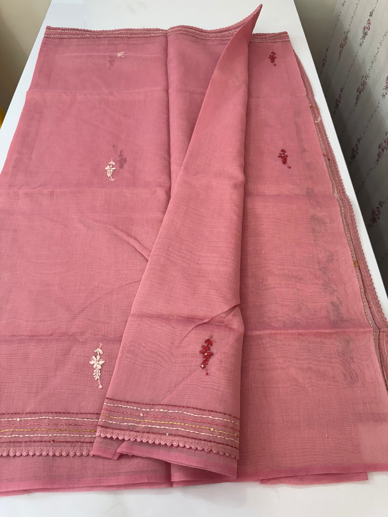 Handworked Tissue silk saree FBLK162