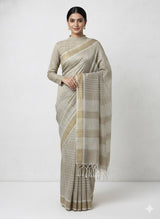 Semi tussar saree MS873 - (2)