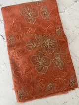Soft Organza saree with thread work - MSH910 Peach