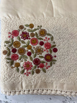 Blended soft tussar silk saree MS90543- Cream