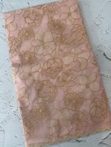 Semi organza saree with thread work - MSH910 PeachPink