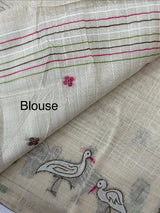 Jamdani silk Cotton Saree with thread work  MSJ790