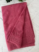 Organza saree with  embroidery - MSH429 Pink