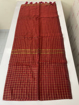 Soft mulcotton saree with zari checks MS4436