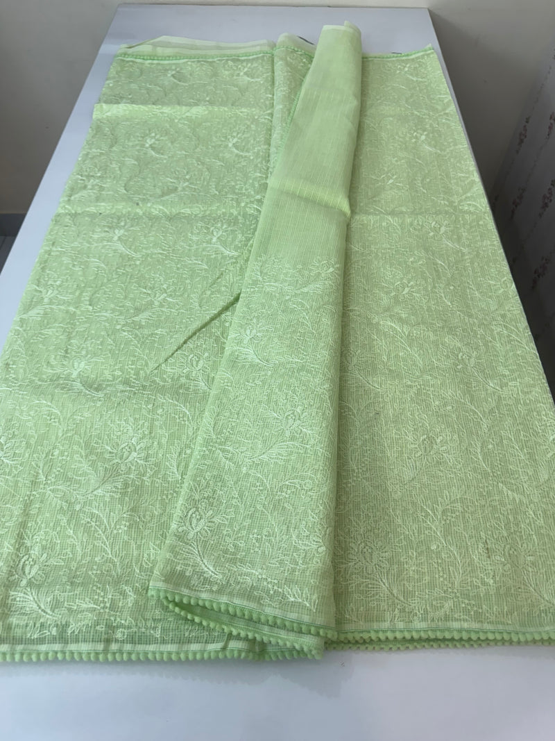 NetKota thread work saree MS22100- PistaGreen