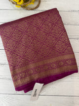 Semi katan Banarasi saree in antique zari weaving - MSKB899 Vadamalli
