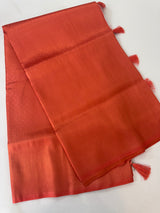 Brocade soft silk saree in copper zari weaving  MS6771